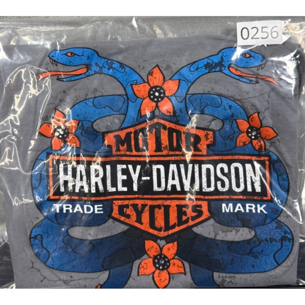 Harley-Davidson Snake Graphic Tank Top Women M Gray Racerback Biker Top 2010 VTG - Picture 8 of 8